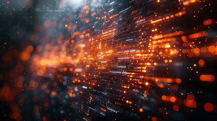 Dynamic abstract image featuring glowing lines and particles, representing speed, data flow, and innovation in technology.