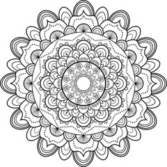 Ornamental geometric mandala pattern vector