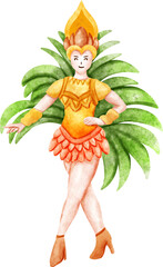 watercolor samba costume