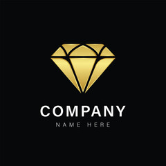 Luxury Gold Diamond logo for company and branding vector illustration 