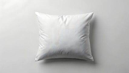 Standing Upright Square White Pillow with Soft Shadow