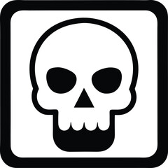 skull death flat vector icon for apps and games