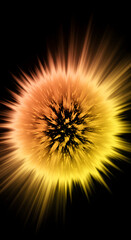 Abstract Golden Explosion: Dynamic Energy Burst Background