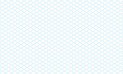 横に広い松皮菱の青いネットフレーム