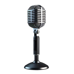 Fototapeta premium Microphone Isolated on White Background PNG for Music Events
