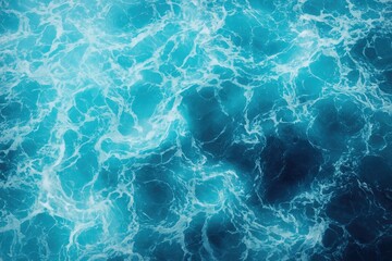 Obraz premium Vibrant Turquoise Ocean Waves Captured Under Bright Sunlight Showcasing the Natural Beauty of the Sea at Midday