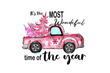 It's the most wonderful time of the year - Christmas Sublimation Design © Lemon