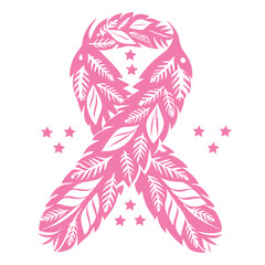 A vector of a pink color ribbon