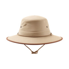 Lightweight Beige Sun Hat for Outdoor Activities, Camping, Fishing, Hiking, and Travel Protection from UV Rays Transparent background or png