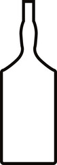 Bottle of alcohol icon vector. Bottle illustration sign. Alcohol symbol. Wine logo.