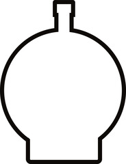 Bottle of alcohol icon vector. Bottle illustration sign. Alcohol symbol. Wine logo.