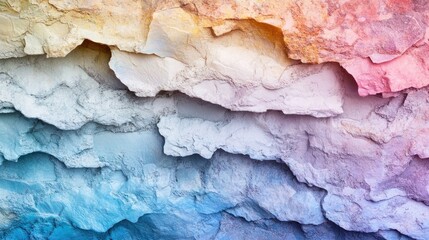 Fototapeta premium Layered rock strata background texture gradient in pastel colours