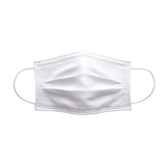 White Surgical Face Mask Isolated on a Transparent Background for Medical and Health Related Themes Transparent background or png