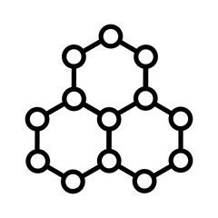 Moleculae structure icon vector. Atom structure illustration sign. molecule symbol. atom web icon. Physics logo design.