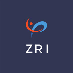 ZRI Letter Initial Logo Design Template Vector Illustration