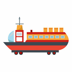 vector illustration of a ship