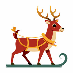 reindeer with christmas tree