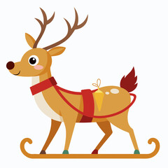 deer with a christmas tree