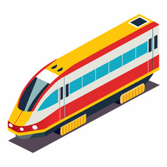 train on white background