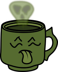 Emotional Coffee Mug with Toxic Brews and Steam