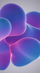 Abstract Purple and Blue Fluid Shapes Background