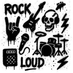 Graffiti Spray Paint Rock Music