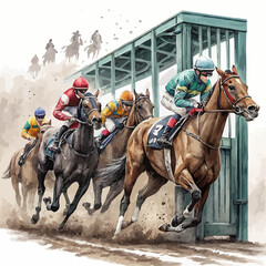  Horse Race Starting Moment