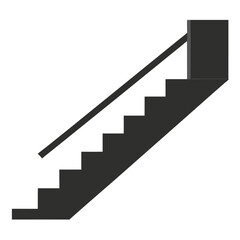 Minimalist silhouette of a straight staircase