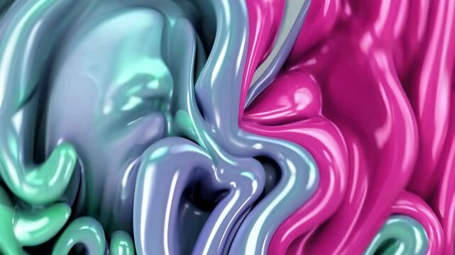 Dynamic flow of colorful liquid marble in vibrant abstract patterns - Powered by Adobe