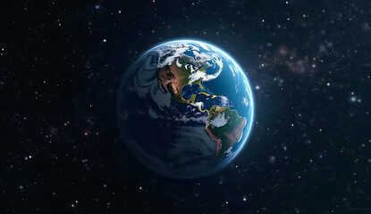 Obraz premium planet earth and moon