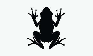 Frog silhouette , amphibian icon collection, wildlife vector illustration