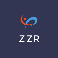 ZZr Letter Initial Logo Design Template Vector Illustration
