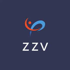 ZZv Letter Initial Logo Design Template Vector Illustration