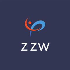 Fototapeta premium ZZw Letter Initial Logo Design Template Vector Illustration