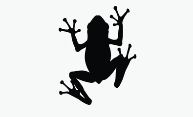 Frog silhouette , amphibian icon collection, wildlife vector illustration