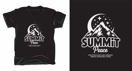 Summit peace graphic vector t-shirt design print