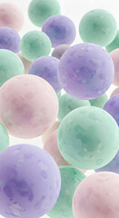 Pastel-Colored Spheres: Abstract Background for Design