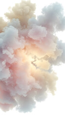 Soft Pastel Smoke Cloud Explosion, Dreamy Vapor Texture Overlay