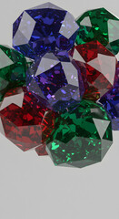 Vibrant Collection of Gemstones: Rubies, Emeralds, and Sapphires