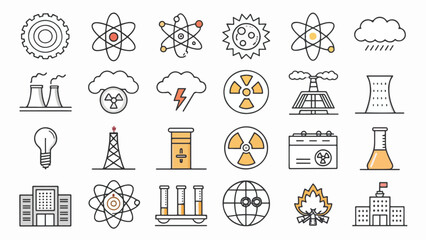 Nuclear Bomb Icon – Flat Vector Symbol of Explosion, Nuke Danger, Atomic Warfare Concept