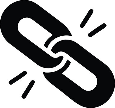 Link and unlink icon. Lock and unlock chain icon