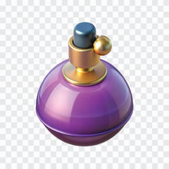 3D Perfume Bottle Icon PNG | Fragrance, Beauty Product, Elegant Glass Illustration