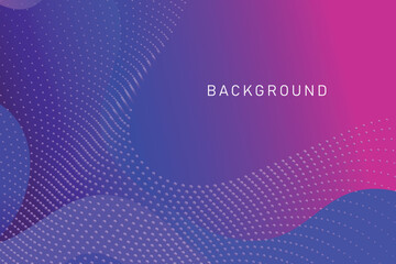 Obraz premium Vibrant Purple Waves, Dotted Halftone Gradient