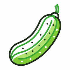 vector illustration of a cucumber