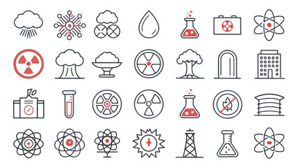 Nuclear Bomb Icon – Flat Vector Symbol of Explosion, Nuke Danger, Atomic Warfare Concept