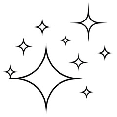 Obraz premium Simple black and white starburst vector illustration on a transparent background