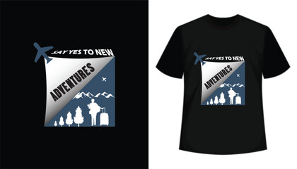Travel T shirt design templet victor file