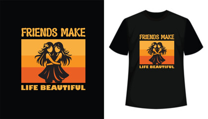 Friendship shirt design templet print