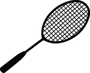 badminton bat silhouette  vector,badminton bat icon