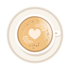 vector coffee mug with heart